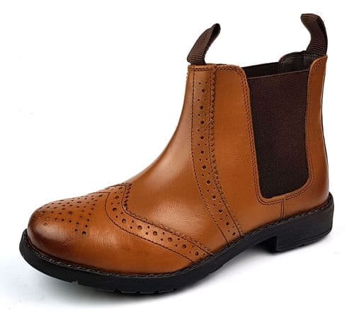 New Earth - Rider Tan Chelsea Boots